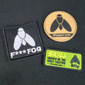 BFly Gear patches - BFly Logo, Skill Factor, and F*** Fog