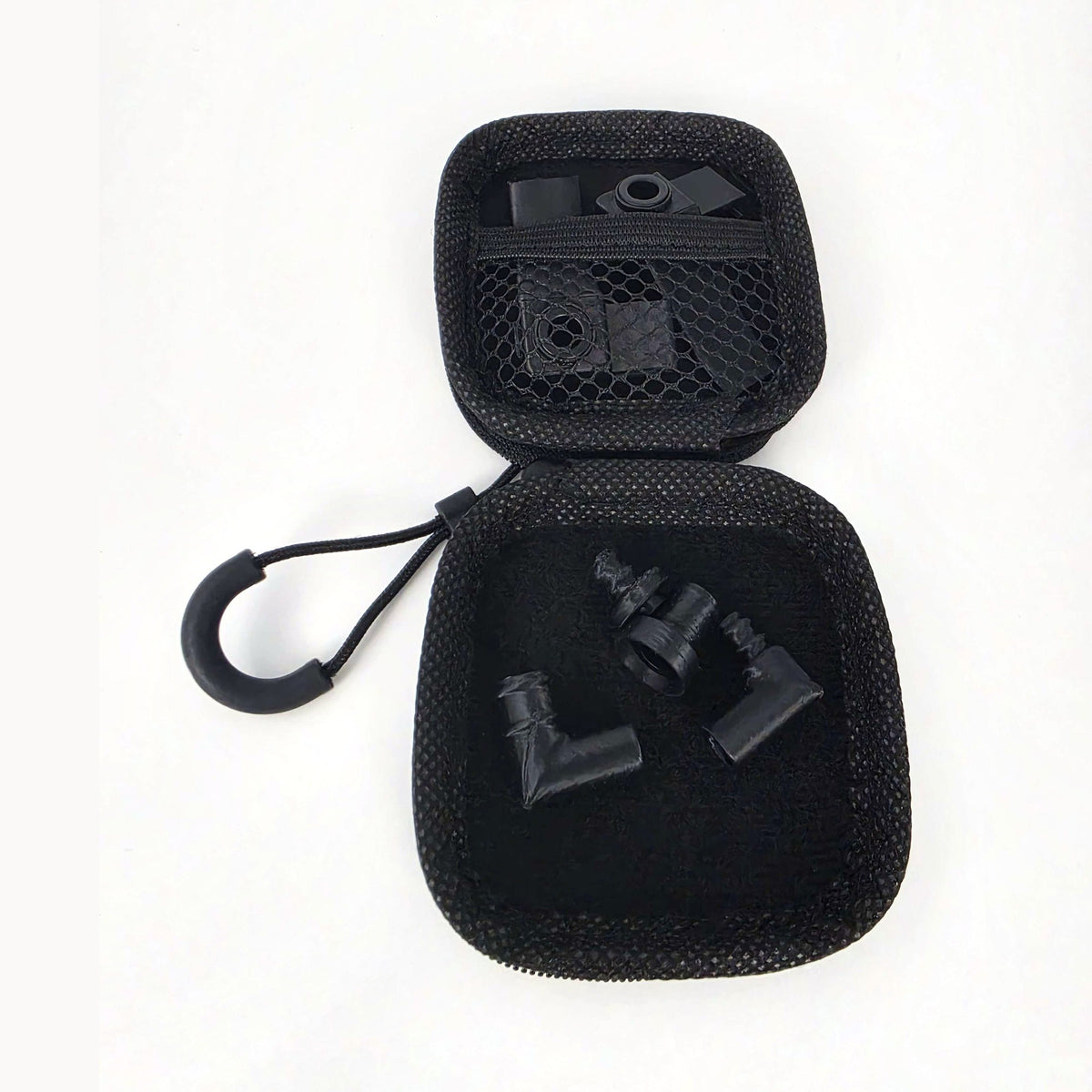 Spare Clearflow parts organized in the BFly Accessory Case
