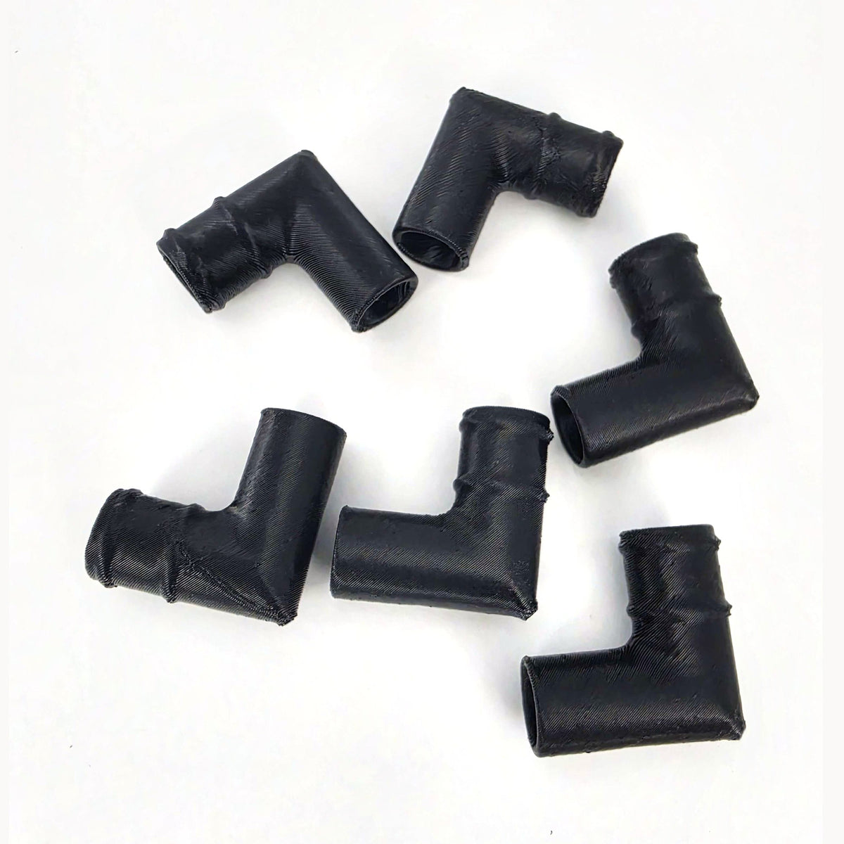 N-Bore-size Clearflow replacement elbows showing tubing sockets