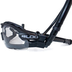 Inline magnetic connector installed on tubing routed to tactical eyewear