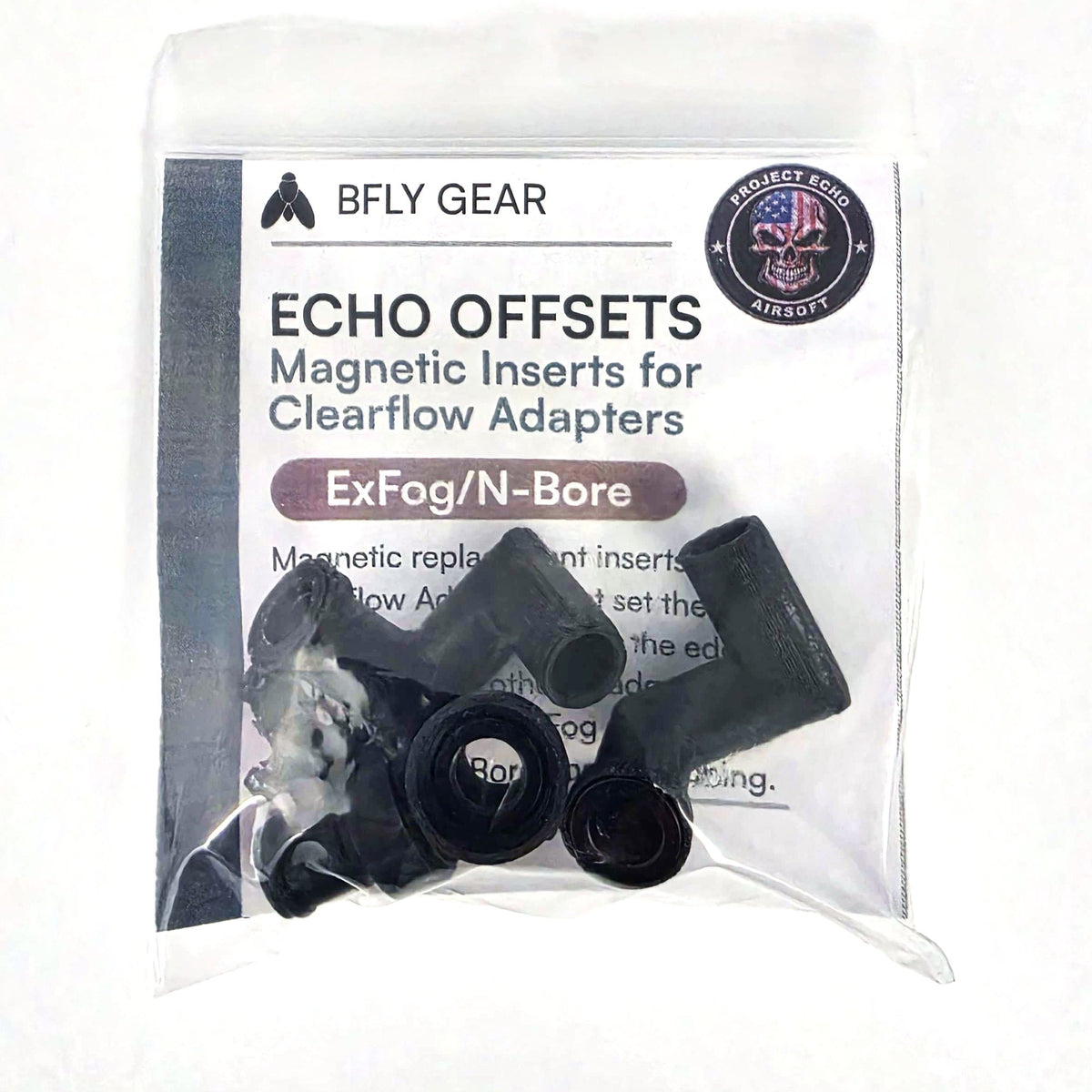 Project Echo Offset Insert Kit for Clearflow Adapters in BFly Gear packaging